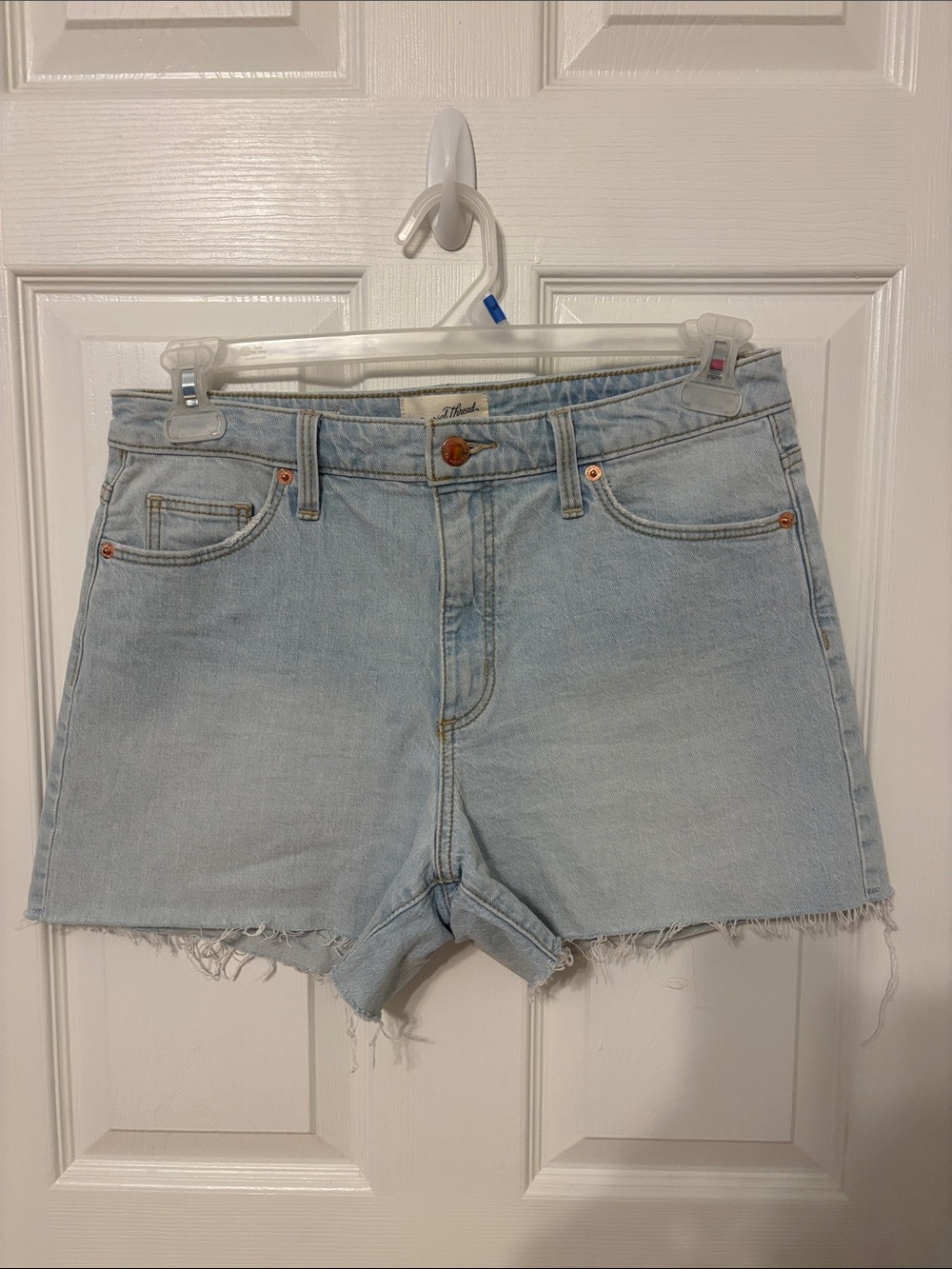 Universal thread High-Rise Light Blue Denim Cutoff Shorts